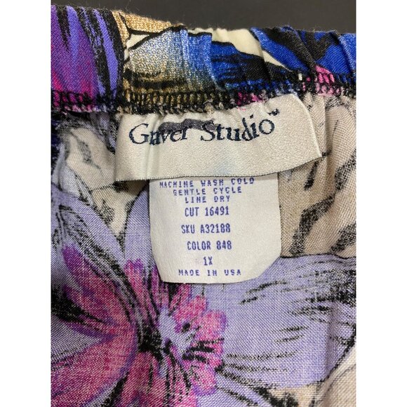 Vintage 1X Floral &‎ Animal Print Wrap Skirt & Top Set Eighties Jungle Wild Fun - Picture 10 of 11